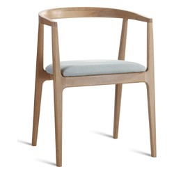 Silla con Reposabrazos Natural / Gris Claro