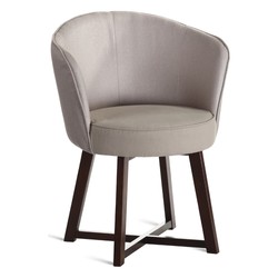 Sedia con Braccioli Grigio / Marrone Scuro Sedia con Braccioli Grigio / Marrone Scuro