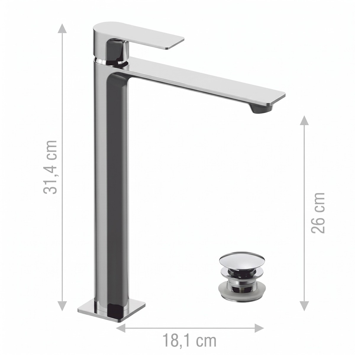 Grifo de Lavabo de Lujo Cromado Grifo de Lavabo de Lujo Cromado