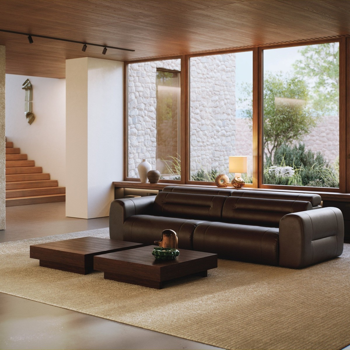 Modulares Ledersofa Dunkelbraun Modulares Ledersofa Dunkelbraun