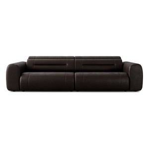 Modulares Ledersofa Dunkelbraun