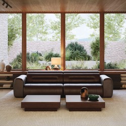 Modulares Ledersofa Dunkelbraun Modulares Ledersofa Dunkelbraun