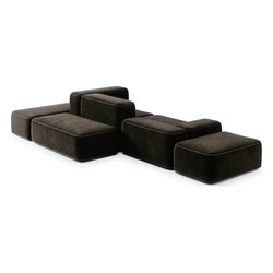 Luxus Lounge Sofa Schwarz Samt Luxus Lounge Sofa Schwarz Samt