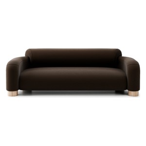 Luxus Samtsofa Dunkelbraun