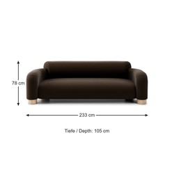 Luxus Samtsofa Dunkelbraun Luxus Samtsofa Dunkelbraun