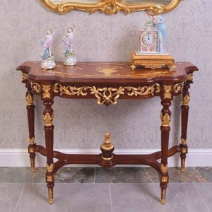 Luxus Barock Konsole Dunkelbraun Gold Luxus Barock Konsole Dunkelbraun Gold