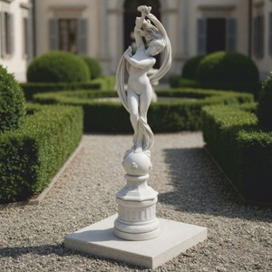 Gartenskulptur Venus mit Sockel Grau Gartenskulptur Venus mit Sockel Grau