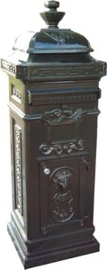 Casa Padrino cassetta delle lettere in piedi Art Nouveau verde - Cassetta delle lettere in alluminio - Cassetta delle lettere a colonna Casa Padrino cassetta delle lettere in piedi Art Nouveau verde - Cassetta delle lettere in alluminio - Cassetta delle lettere a colonna