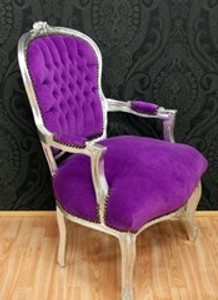 Baroque Salon Chair Purple / Silver Baroque Salon Chair Purple / Silver