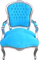 Barocco Salon Chair Turchese / Argento Barocco Salon Chair Turchese / Argento