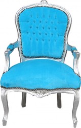 Barocco Salon Chair Turchese / Argento Barocco Salon Chair Turchese / Argento