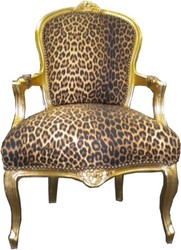 Barocco Salon Chair Leopard / Oro