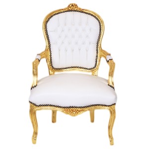 Baroque Salon Chair White / Gold Baroque Salon Chair White / Gold