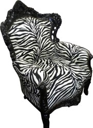Casa Padrino Barock Sessel Zebra Schwarz Casa Padrino Barock Sessel Zebra Schwarz