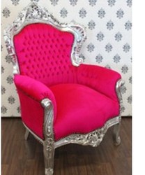 Casa Padrino Barock Sessel Pink Fuchsia Silber Thron THrone Baroque Arm Chair Furniture Möbel Interior Einrichtung Casa Padrino Barock Sessel Pink Fuchsia Silber Thron THrone Baroque Arm Chair Furniture Möbel Interior Einrichtung