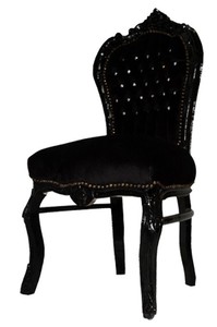 Barocco Cena Chair Nero / Nero Bling Bling