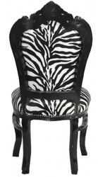 Silla barroca Cena cebra / Negro Silla barroca Cena cebra / Negro