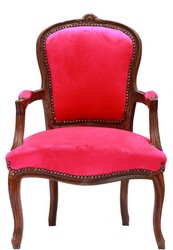 Casa Padrino Barock Salon Stuhl Pink Braun Holzfarben