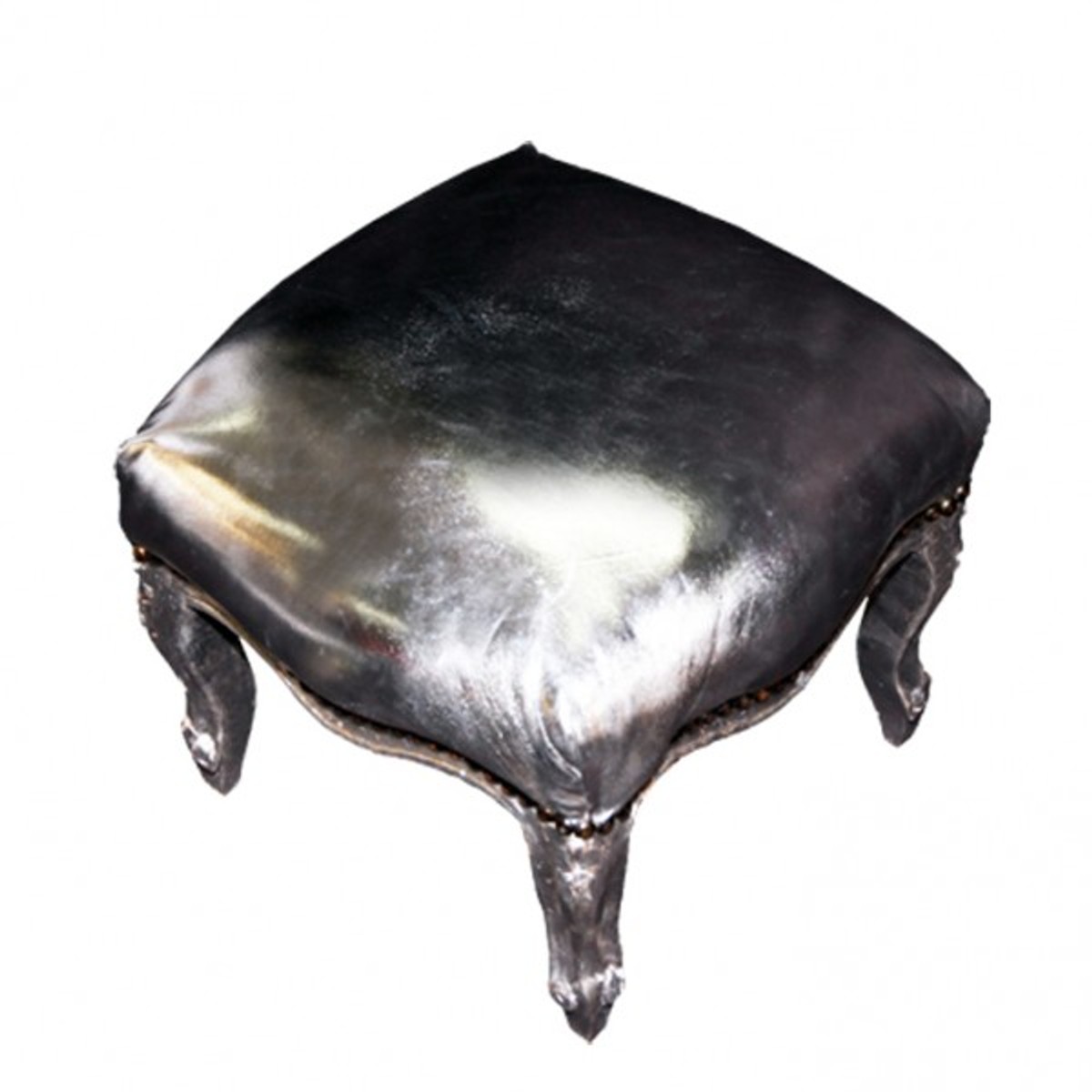 Casa Padrino Baroque ottoman silver / silver Casa Padrino Baroque ottoman silver / silver