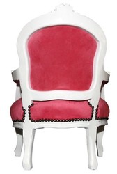 Casa Padrino Fauteuil Baroque pour Enfant en Rose et Blanc - 71 x 51 cm - Meuble de Luxe Artisanal Casa Padrino Fauteuil Baroque pour Enfant en Rose et Blanc - 71 x 51 cm - Meuble de Luxe Artisanal