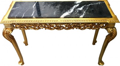 Casa Padrino Barock Konsole Konsolentisch Gold Marmorplatte Schwarz Baroque Console Furniture Gold Black Interior Möbel Tisch Table Casa Padrino Barock Konsole Konsolentisch Gold Marmorplatte Schwarz Baroque Console Furniture Gold Black Interior Möbel Tisch Table