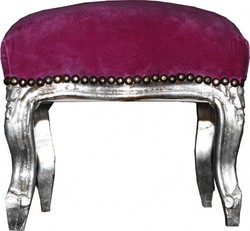 Sgabello barocco viola / argento Sgabello barocco viola / argento