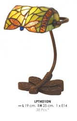 Casa Padrino lampe de table Tiffany Ø 19 x H. 25 cm - Lampe de Bureau Tiffany Casa Padrino lampe de table Tiffany Ø 19 x H. 25 cm - Lampe de Bureau Tiffany