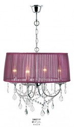 Casa Padrino baroque crystal chandelier purple diameter Ø 47 cm - Baroque Lights