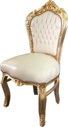 Barocco Cena Chair Creme / oro con Bling Bling Bling Stones - Limited Edition