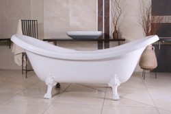 Freistehende Luxus Badewanne Jugendstil Venedig Weiß/Weiß 2020 mm - Barock Badezimmer - Retro Antik Badewanne Freistehende Luxus Badewanne Jugendstil Venedig Weiß/Weiß 2020 mm - Barock Badezimmer - Retro Antik Badewanne
