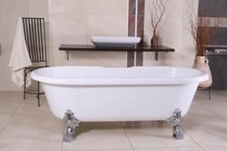 Detached luxury bath Nouveau Milano White / Silver - Baroque bathroom bathtub Freestanding Detached luxury bath Nouveau Milano White / Silver - Baroque bathroom bathtub Freestanding