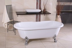Detached luxury bath Nouveau Milano White / Silver - Baroque bathroom bathtub Freestanding Detached luxury bath Nouveau Milano White / Silver - Baroque bathroom bathtub Freestanding
