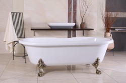 Detached luxury bath Nouveau Milano White / Old Gold - Baroque Freestanding Bathroom Bath Detached luxury bath Nouveau Milano White / Old Gold - Baroque Freestanding Bathroom Bath