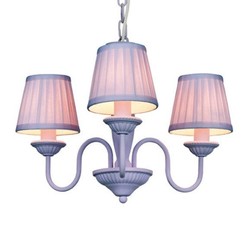 Casa Padrino Baroque Pendant Light with Pleated Shade, 3-bulb, Purple, Diameter 45 cm Casa Padrino Baroque Pendant Light with Pleated Shade, 3-bulb, Purple, Diameter 45 cm