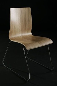 Casa Padrino chaise design naturel / argent - Chaise de salle à manger moderne avec aspect bois naturel - Meubles Design