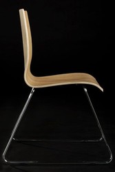 Casa Padrino designer chair natural / silver - Modern dining chair with natural wood look - Designer Furniture Casa Padrino designer chair natural / silver - Modern dining chair with natural wood look - Designer Furniture