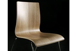 Casa Padrino designer chair natural / silver - Modern dining chair with natural wood look - Designer Furniture Casa Padrino designer chair natural / silver - Modern dining chair with natural wood look - Designer Furniture