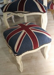Union Jack Armlehn Stuhl Esszimmer Stuhl mit Aarmlehnen England Englische Flagge Armlehner Dining Chair with Armrests Cream White Creme Weiß Union Jack Armlehn Stuhl Esszimmer Stuhl mit Aarmlehnen England Englische Flagge Armlehner Dining Chair with Armrests Cream White Creme Weiß