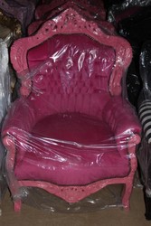 Casa Padrino Sillón Barroco King Rosa/Rosa - Modelo Edición Limitada - 120 x 85 x 85 cm Casa Padrino Sillón Barroco King Rosa/Rosa - Modelo Edición Limitada - 120 x 85 x 85 cm