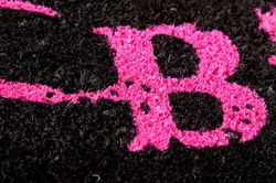 Casa Padrino Designer Doormat Bitch with Lettering, black-pink, Length 70 cm, Width 40 cm, Height 2 cm