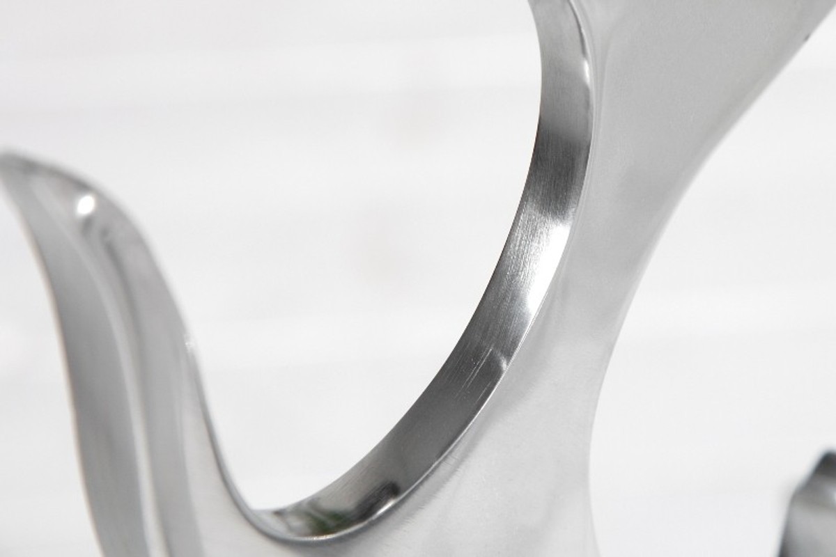 Designer wine rack for 9 bottles of polished aluminum height: 93 cm, width 27 cm, depth: 14 cm - bottle holder, bottle rack Designer wine rack for 9 bottles of polished aluminum height: 93 cm, width 27 cm, depth: 14 cm - bottle holder, bottle rack