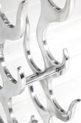 Casa Padrino Weinregal Flammen Flame Wine Rack Holder Metall Aluminium Silber Aluminum Metal Casa Padrino Weinregal Flammen Flame Wine Rack Holder Metall Aluminium Silber Aluminum Metal