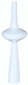 Casa Padrino Jarrón de flores de diseño blanco lacado piano, jarrón decorativo de lujo moderno, H 90 cm x A 27 cm x P 27 cm Casa Padrino Jarrón de flores de diseño blanco lacado piano, jarrón decorativo de lujo moderno, H 90 cm x A 27 cm x P 27 cm