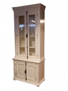Casa Padrino Buffet de style maison de campagne Shabby Chic, blanc aspect antique, 100 x 45 x 245 cm