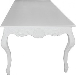 Casa Padrino Baroque Dining Table in Shabby Chic Style White, Length 205 x Width 104 x Height 82 cm