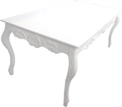 Casa Padrino Baroque Dining Table in Shabby Chic Style White, Length 205 x Width 104 x Height 82 cm
