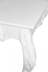 Casa Padrino Baroque Dining Table in Shabby Chic Style White, Length 205 x Width 104 x Height 82 cm