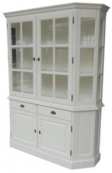 Casa Padrino Shabby Chic Country House Style Buffet Cabinet, 2 Doors & 2 Drawers, White, 160 x 50 x 220 cm Casa Padrino Shabby Chic Country House Style Buffet Cabinet, 2 Doors & 2 Drawers, White, 160 x 50 x 220 cm