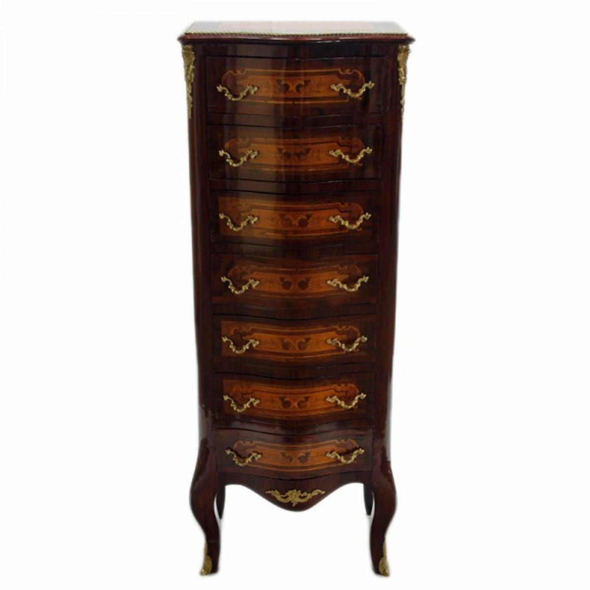 Casa Padrino Baroque chest of drawers with 7 drawers mahogany model Casa Padrino Baroque chest of drawers with 7 drawers mahogany model