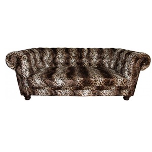 Chesterfield Sofa Couch Leoaprd Leo Luxus Samtstoff Luxury Lounge